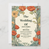  Art Nouveau Wedding Kaart (Voorkant)