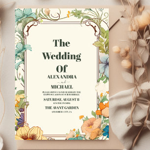  Art Nouveau Wedding Kaart