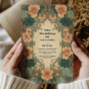  Art Nouveau Wedding Kaart