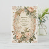  Art Nouveau Wedding Kaart (Staand voorkant)