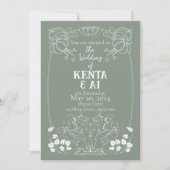 Art Nouveau Wedding Kaart (Voorkant)