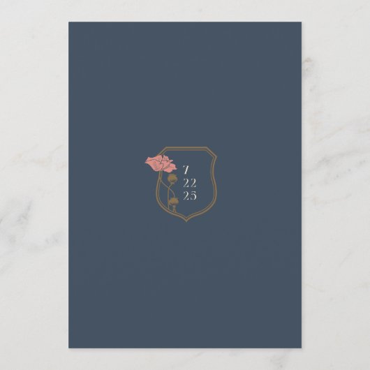 Art Nouveau Wedding Menu (Achterkant)