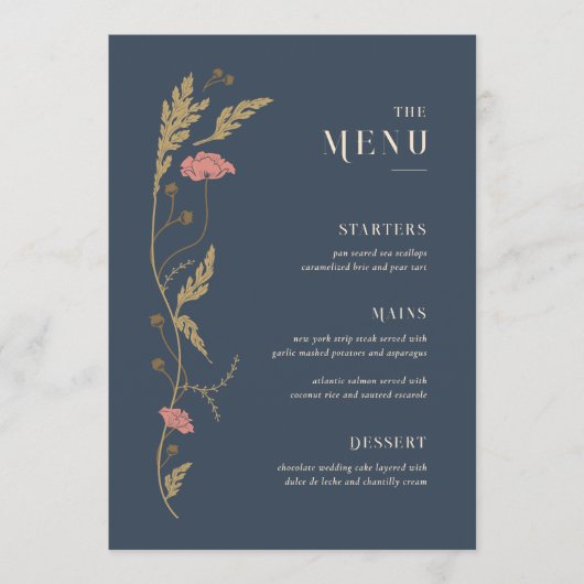  Art Nouveau Wedding Menu (Voorkant)