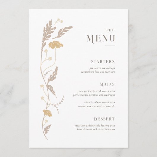  Art Nouveau Wedding Menu (Voorkant)