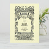  Art Nouveau Wedding Menu (Staand voorkant)