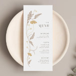 Art Nouveau Wedding Menu<br><div class="desc">Dit huwelijksmenu van het Art Nouveau Collectie toont een prachtig  bloemontwerp dat een moderne elegantie uitstraalt. Personaliseer het eenvoudig en snel met uw gegevens. Druk op de knop 'aanpassen' om de stijl en plaatsing van de tekst verder te rangschikken en op te maken.</div>