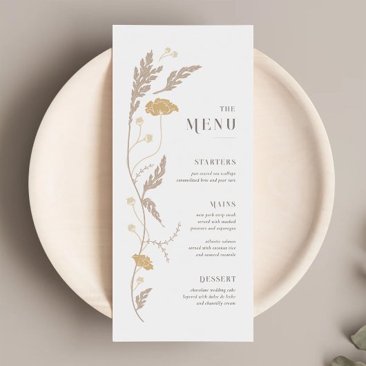 Art Nouveau Wedding Menu