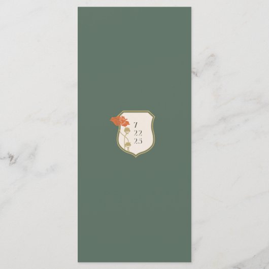  Art Nouveau Wedding Menu (Achterkant)