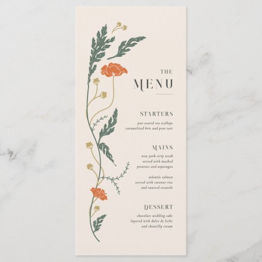  Art Nouveau Wedding Menu (Voorkant)