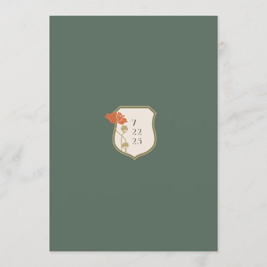 Art Nouveau Wedding Menu (Achterkant)