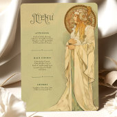 Art Nouveau Wedding Menu Kaart