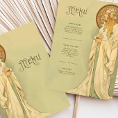 Art Nouveau Wedding Menu Kaart