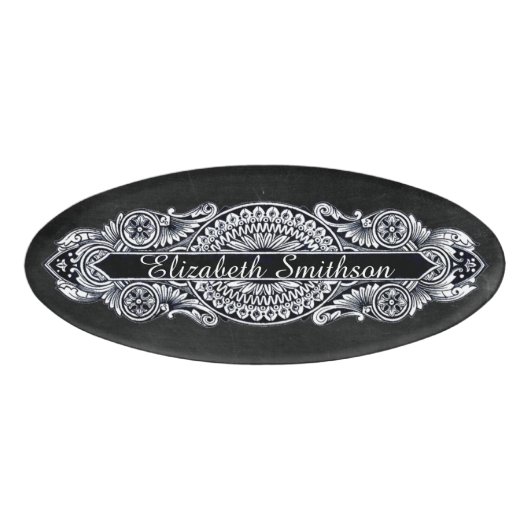  Art Nouveau Wedding Naambadge (Voorkant)