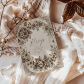  Art Nouveau Wedding RSVP Kaartje