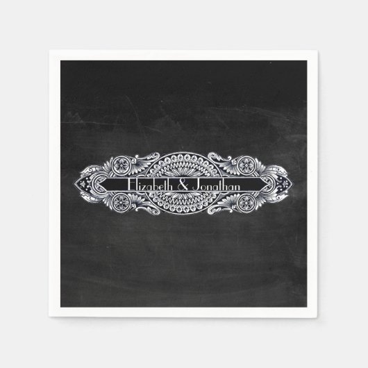 Art Nouveau Wedding Servetten (Voorkant)