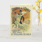 Art Nouveau Wenskaarten - Theatre de l'Opera Kaart (Gele Bloem)