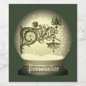 Art nouveau wereldbol wijnlabels wijn etiket (Enkel label)