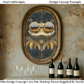 Art Nouveau Whimsical Gold Frog CM9 Decoupage Tissuepapier