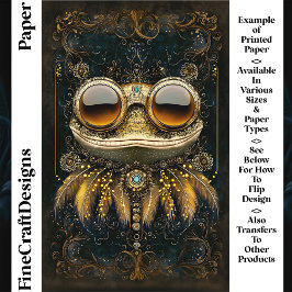 Art Nouveau Whimsical Kikker CM9 Scrapbook Papier