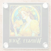 Art Nouveau Whiskey Sour Glazen Onderzetter (Achterkant)