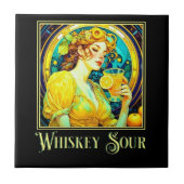 Art Nouveau Whiskey Sour Tegeltje (Voorkant)
