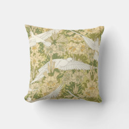 Art Nouveau White Doves met Lilies Pillow Kussen