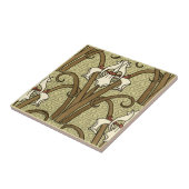 Art Nouveau White Iris Pattern van Verneuil Tegeltje (Zijkant)