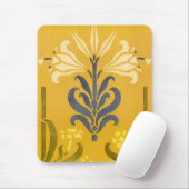 Art Nouveau White Lily - Mousepad Muismat (Met muis)