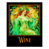 Art Nouveau Wijn Perfect Poster (Voorkant)