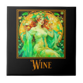 Art Nouveau Wijn Tegeltje (Voorkant)