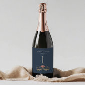 Art Nouveau Wijnfles Tafelnummer Wijn Etiket