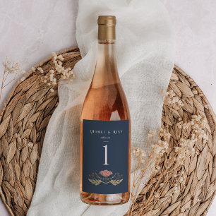  Art Nouveau Wijnfles Tafelnummer Wijn Etiket