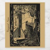 Art Nouveau Wijnlabel Sjabloon Wijn Etiket (Enkel label)