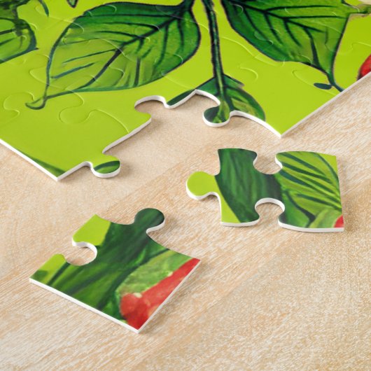 Art Nouveau Wild Rabbit and Flowers Legpuzzel (Zijkant)