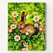 Art Nouveau Wild Rabbit & Flowers Journal Notitieboek (Achterkant)