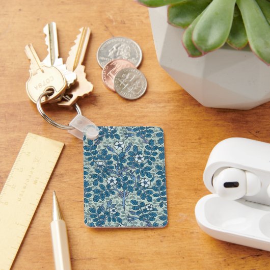  Art Nouveau, Wild Roos Flowers in tuin Sleutelhanger (Bureau)