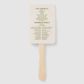 Art Nouveau Wildflower bruiloft Handwaaier (Achterkant)