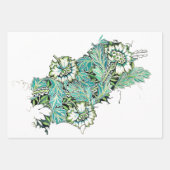 Art nouveau william morris anenoom bloemig inpakpapier vel (Voorkant 2)