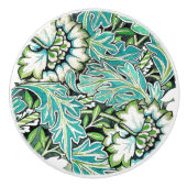 Art nouveau william morris anenoom bloemig keramische knop (Voorkant)