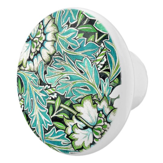Art nouveau william morris anenoom bloemig keramische knop (Rechts)