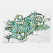 Art nouveau william morris anenoom bloemig theedoek (Horizontaal)