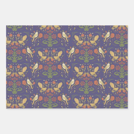 Art Nouveau William Morris Geïnspireerd Giftwrap Inpakpapier Vel (Voorkant 3)