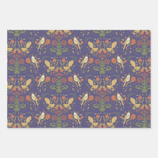 Art Nouveau William Morris Geïnspireerd Giftwrap Inpakpapier Vel (Voorkant 2)