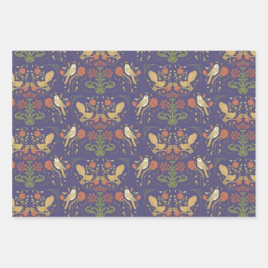 Art Nouveau William Morris Geïnspireerd Giftwrap Inpakpapier Vel (Voorkant)