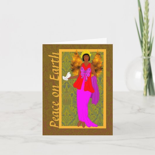 Art Nouveau William Morris Kerstvakantie Kaart (Voorkant)