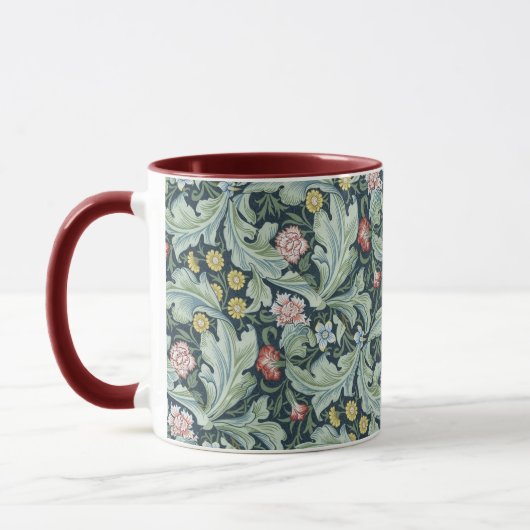 Art nouveau William Morris Leicester Flowers Folia Mok (Links)