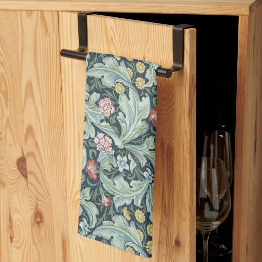 Art nouveau William Morris Leicester Flowers Folia Theedoek (Derde Gevouwen)