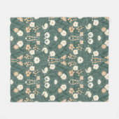 Art Nouveau William-Morris Patroon Fleece Deken (Voorkant (Horizontaal))