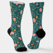 Art Nouveau William-Morris Patroon Sokken (Gebogen)