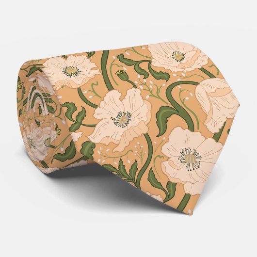 Art Nouveau William-Morris Patroon Stropdas (Opgerold)